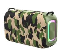 Fabater Haut-Parleur BT Haute fidélité avec Basses Puissantes de 50 W, Lumières RVB pour Une Expérience D'écoute Immersive - 10,12 X 6,1 X 4,13 Pouces (Camouflage)