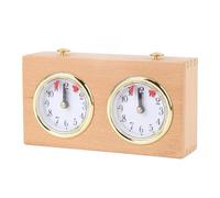 Fabater Horloge D'échecs Analogique, Aucune Pile Requise, Minuterie Mécanique à Remontage avec de Grands Cadrans Faciles à Lire, pour Les Tournois D'échecs Go et de Jeu D'échecs