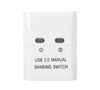 Fabater Hub de Commutation USB 2.0, Sélecteur Polyvalent pour 2 PC pour Partager 1 Imprimante, Parfait pour une Utilisation à la Maison et au Bureau