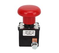 Fabater Interrupteur d'arrêt d'urgence ED125-16 en Alliage Métallique 48 V 125 A, Bouton Poussoir pour Chariot élévateur, Interrupteur 'arrêt Robuste pour la Plupart des Chariots élévateurs, de