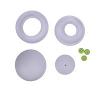 Fabater Jouet Balle en Plastique pour Chaton, Matériau Robuste, Réduit l'anxiété chez Les Chats Domestiques, PP + ABS, Rose, Paquet de 3 Balles (Gris Clair)