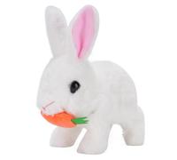Fabater Jouet Lapin en Peluche avec Conception électrique et Imitation Sonore, Idéal pour L'interaction Parent-Enfant, pour Enfants (White)