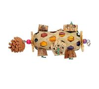 Fabater Jouets à Mâcher pour Perroquets, Jouets à Mâcher Verser Les Perroquets à la Recherche de NourRille, Panier en Bambou tissé, Soulage L 'Ennui, Meulage des Dents, éLéments pour Oiseaux