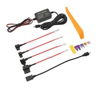 Fabater Kit de Câblage pour Caméra de Tableau de Bord, Mode de Stationnement 24h/24 et 7j/7, Conversion 12 à 30 V à 5 V, Protection Basse Tension, Kit de Fil Dur pour Caméra de Tableau de Bord, Cordon