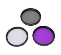 Fabater Kit de Filtres D'objectif 49 Mm, Filtres D'objectif D'appareil Photo Ultra Violet CPL 3 en 1 pour la Photographie, Cadre en Alliage D'aluminium, étui de Voyage Inclus