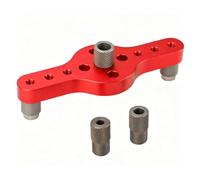 Fabater Kit de Gabarit de Cheville Auto-centrant (Un Style Rouge) | Guide de Perçage pour Trous Droits, Comprend des Bagues de Foret de 1/4, 5/16 et 3/8 Pouce, pour Projets de menuiserie
