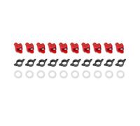 Fabater Kit de Mamelons d'eau de Poulet Horizontaux Automatiques en Plastique pour Abreuvoir de Volaille, Système D'abreuvement Propre et Sûr pour Poulailler, 10 X Ensemble D'abreuvoir