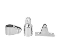Fabater Kit de Montage Supérieur Bimini en Acier Inoxydable 316 - 12 Pièces avec Charnière à Mâchoire Coulissante et œillet pour Accessoires de Couverture de Bateau Marin, Résistant à la Corrosion