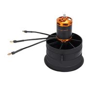 Fabater Kit de Moteur sans Liaison 64 Mm 12 Blades Fan avec une Planche de Commande et un Commutateur pour un Réglage Facile Idéal pour la Production de Ventilateur et de Passe-temps