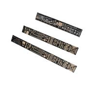 Fabater Kit de Règles Multifonctions pour Circuits Imprimés, 3 Pièces, Jauge de Mesure PCB 6,3/7,87/10,23 Pouces pour Ingénieurs en électronique avec Rapporteur de Table d'espacement des Broches IC,