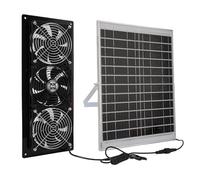 Fabater Kit de Ventilateur à énergie Solaire, Panneau Solaire 25W avec 3 Ventilateurs et Câble de 14,8 Pieds, Ventilateur de Refroidissement et de Ventilation Puissant à Haut Débit