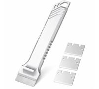 Fabater Kit D'outils de Grattoir pour Imprimante 3D avec 3 Lames en Acier SK5 Remplaçables pour Plaque de Construction Lab X1 P1, Poignée en Aluminium anodisé, Changement Rapide