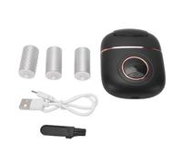 Fabater Kit électrique D'élimination des Callosités des Pieds, Kit de Pédicure électronique avec 4 Têtes de Meulage, Dissolvant de Callosités Rechargeables (BLACK)