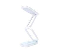 Fabater Lampe de Bureau LED Rechargeable, Lampe de Table Portable Pliable, de Lecture sans Fil avec Angles et luminosité Réglables pour le Bureau, la Maison, les Voyages, Petite (Bleu Blanc)