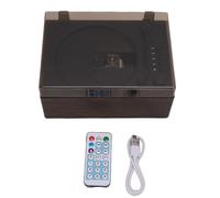 Fabater Lecteur CD, Lecteur CD Bluetooth Portable Vintage avec Télécommande et Double Haut-Parleur, Lecteurs de Musique en Bois pour la Maison et la Voiture, Entrée AUX pour USB (Brun Noyer)