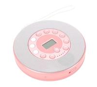 Fabater Lecteur CD Portable, Lecteur CD de Bureau pour la Maison, USB/AUX, Rechargeable 2000 MAh, Haut-parleurs Stéréo Anti-Saut pour Une Utilisation à la Maison ou en Voiture (Pink)