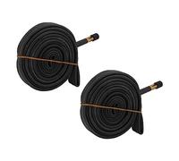 Fabater Lot de 2 Chambres à Air de Vélo 700x23C, Valve Schrader de 48 Mm, Chambre à Air de Vélo de Route en Caoutchouc Butyle avec 2 Démonte-Pneus, Remplacement Durable pour Pneus 700c
