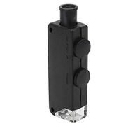 Fabater Loupe de Microscope de Poche LED Réglable 60-100X Portable avec Molette de Zoom, Mini Loupe pour Bijoux, Pièces de Monnaie, Feuilles, Insectes - de Poche pour la Maison, Le Bureau, Le