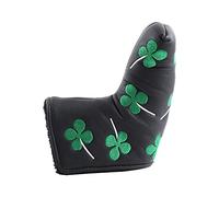 Fabater Lucky Four Leaf Clover Housse de Putter de en Cuir PU de qualité Supérieure pour Putters à Lame, Imperméable et Durable pour Les Activités de (Black)