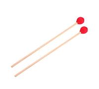 Fabater Maillets Marimba pour Joueurs Intermédiaires - 1 Paire de Maillets de Clavier à Tête de Fil avec Poignées en Bois Lisse, Têtes Mélangées en Laine Acrylique Durable pour Instruments de