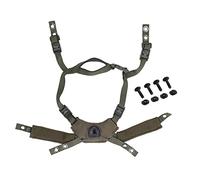 Fabater Mentonnière de Casque, Lanière Réglable de Système de Suspension de Cadran de Casque, Mentonnière de Casque avec 4 Vis et 4 écrous pour Accessoire de Casque Fast/Mich/Wendy (Vert