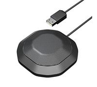 Fabater Microphone de Bureau Omnidirectionnel à 360°, Haute sensibilité, avec Prise 3,5 Mm, pour PC, Ordinateur Portable, Conférence de Jeu, Plug & Play pour/Mac, Portée de Micro (Prise USB)