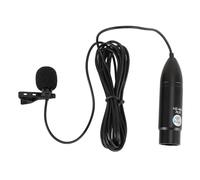 Fabater Microphone Lavalier XLR, Micro à Revers Mono Omnidirectionnel Cardioïde Portable avec Métallique, Alimentation Fantôme pour Les Diffuseurs de Conférences en Streaming