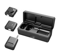 Fabater Microphones Lavalier sans Fil, 2Pcs Microphones à Réduction de Bruit avec étui de Chargement, Micro à Pince Rechargeable, Microphone à Revers pour Vlogging, Interview