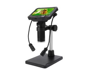 Fabater Microscope Numérique à Pièces de 4,3" avec 8 LED Réglables et connectivité PC Transparente pour des Observations Détaillées