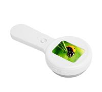 Fabater Microscope Numérique Portatif avec 16 Lumières LED et Zoom 200X pour Un Usage éducatif, Conception Portable, Tient dans Les Poches (White)