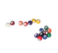 Fabater Mini Boule de Billard de 25 Mm, Ensemble Complet de 16 Boules de Billard en Résine de Style Américain, Accessoires pour Salle de Jeux pour Enfants, Durable, Résistant aux Chocs, Léger