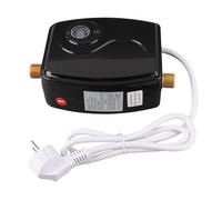 Fabater Mini Chauffe-eau électrique Noir à écran Tactile, 3800W, pour Salle de Bains, Cuisine, Camping-car, Matériau D'entrée et de Sortie en Laiton (Prise UE 220v)