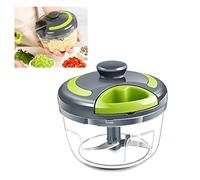 Fabater Mini Hachoir à Ail Manuel 500 Ml Gris - Hachoir à Main Portable avec Lame de Rechange, Acier Inoxydable Résistant à la Chaleur, Système de Verrouillage sécurisé, ABS Résistant aux Rayures,