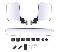 Fabater Miroir de la Voiturette de, Rétroviseur en Verre HD, Rétroviseur Latéral Pliant Large et Rétro-rétrograsion Remplacement de la liberté Ezgo TXT RXV, Pas de Forage, Ajustement