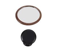 Fabater Miroir Réfléchissant d'observation du Débit de café, Miroir d'extraction de café Portable Rotatif à 360 ° pour Porte-filtre sans Fond, en Verre HD avec Base Noire en Noyer pour une Prise