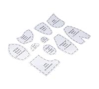 Fabater Modèle de Couture D'ours, 10 Pièces, Règles de Quilting en (M | Kit de motifs d’ours à mémoire, guides d’artisanat réutilisables, coupe précise des bords, projets de poupées DIY, aides à