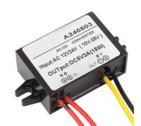 Fabater Module d'alimentation Convertisseur AC 12 V 24 V vers DC 5, Convertisseur Abaisseur étanche IP67 5 W/10 W/15 W/25 W AC DC avec Protection Contre Les Surtensions pour Ventilateur de Caméra