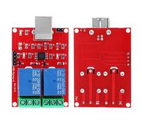 Fabater Module de Relais USB, Technologie 2 Canaux, Aucun Pilote Nécessaire, Commutateur de Relais 5 V pour Contrôle PC avec Interface USB Carrée, Connexion Stable pour Ordinateur XP Intelligent