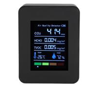 Fabater Moniteur de qualité de l'air, Détecteur de CO2 Portable Multifonction 5 en 1, Testeur de qualité de l'air Intérieur avec Affichage Numérique pour Divers Endroits Intérieurs comme Le Bureau