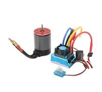 Fabater Moteur sans Balais RC étanche Professionnel, Ensemble ESC 3650 120A, Combo à Haute Torsion pour Voiture, Camion, Bateau RC (4500KV)