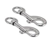 Fabater Mousqueton Rotatif en Acier Inoxydable 316, 2 Pièces, Clip de Plongée de qualité Marine, 87 Mm, Résistant à la Corrosion, Fermeture de sécurité à Ressort pour Porte-clés, Bateau, Pêche,
