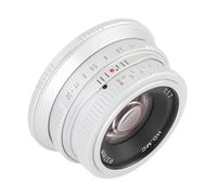 Fabater Objectif à Mise au Point Pivotante 25 Mm F1.7 pour A6400 A6500, Design Rétro, créativité en Gros Plan, Minimaliste et Portable (SILVER)