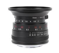 Fabater Objectif Fixe à Grande Ouverture F2.0 12 Mm APS-C pour Appareils Photo à Monture M4/3 pour G1 G2 G3 G5 G6 GF8 GF9 GH5 GH6, M1, M2 E-P1, E-P2, E-P3, Performance (Black)