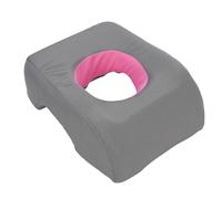 Fabater Oreiller Visage vers le Bas, Trou Central Doux, Coussin D'Appui-tête Portable pour Salon de beauté, Appui-tête en Fibre de Polyester pour une Expérience de Spa Confortable (Gris Rose)