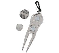 Fabater Outil de Divot Portable avec Marqueur de Balle - Outil de Réparation de Divot de en Métal, Marqueurs Magnétiques, Design Antidérapant pour Fourche Verte, Léger et Facile à Transporter (#1)