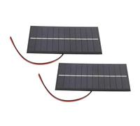Fabater Panneau Solaire en Silicium Polycristallin à Haute efficacité 1W pour Caméras et Tablettes, 2 Pièces, Utilisation en Extérieur
