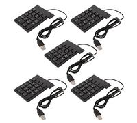 Fabater Pavé Numérique Filaire Ergonomique à 18 Touches, USB Plug and Play, Mini Clavier Numérique Silencieux pour PC Portable, Bureau, 4,2 Pieds (Silicone)