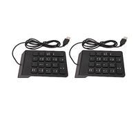 Fabater Pavé Numérique Filaire Ergonomique à 18 Touches, USB Plug and Play, Mini Clavier Numérique Silencieux pour PC Portable, Bureau, 4,2 Pieds (2 pièces)