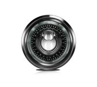 Fabater Phare LED de Moto de 5,75 Pouces, IP67 Rond Noir moulé Sous Pression avec Feux de Croisement Blanc DRL Jaune Clignotant, Plug and Play pour Dirt Bike