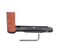 Fabater Poignée en Forme de L pour Appareil Photo FM2, Poignée en Bois, Plaque à Dégagement Rapide, Base en Alliage D'aluminium Léger, Compatible avec FM2 pour Support de Trépied (Black)